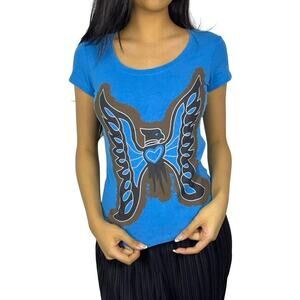 Morgan De Toi Y2K Phoenix Blue Top